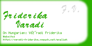 friderika varadi business card